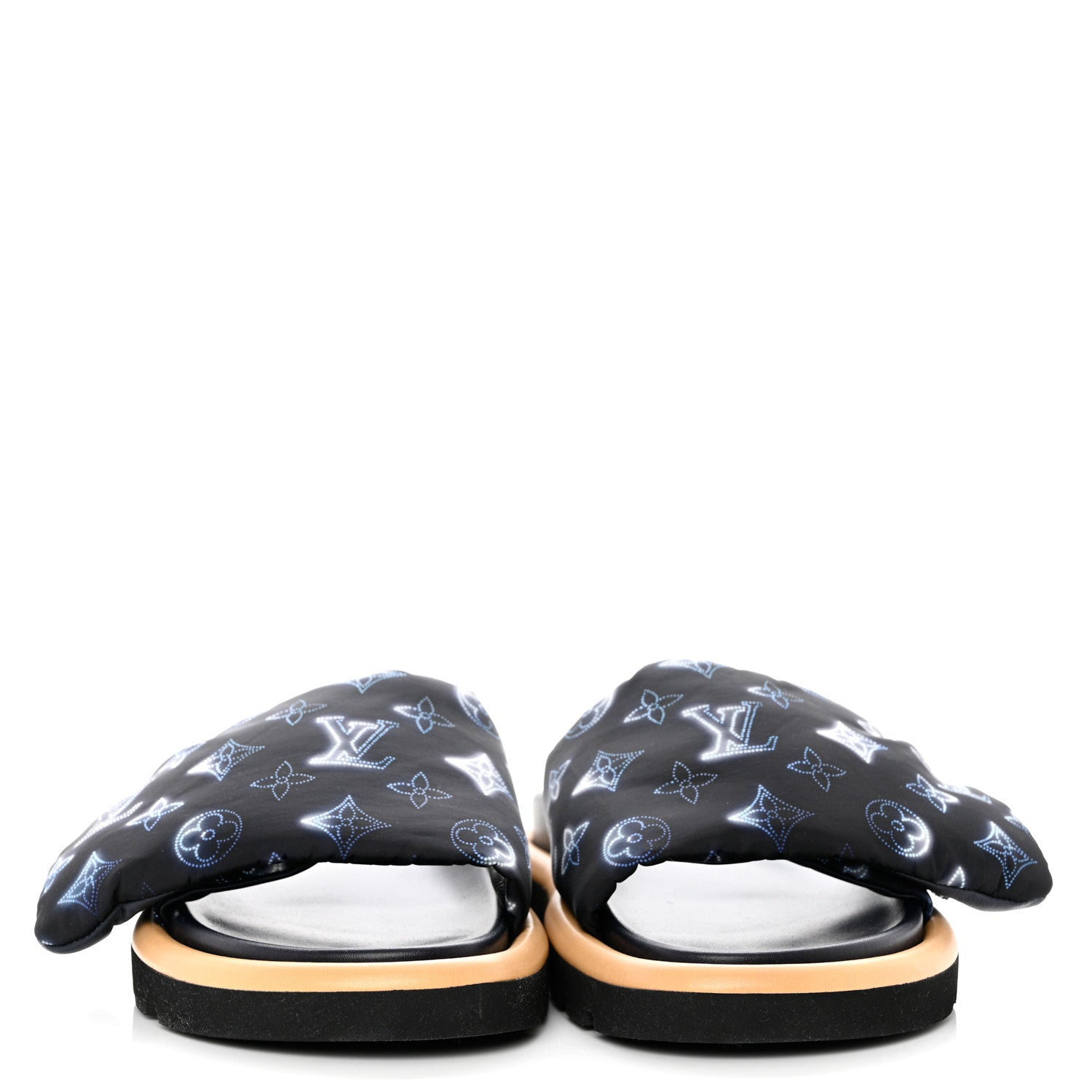 Louis Vuitton Nylon Monogram Womens Pool Pillow Comfort Mules 40 Navy Blue 2 of 8