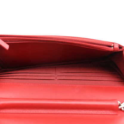 Chanel Caviar Quilted Boy Wallet On Chain WOC Red 9 of 23