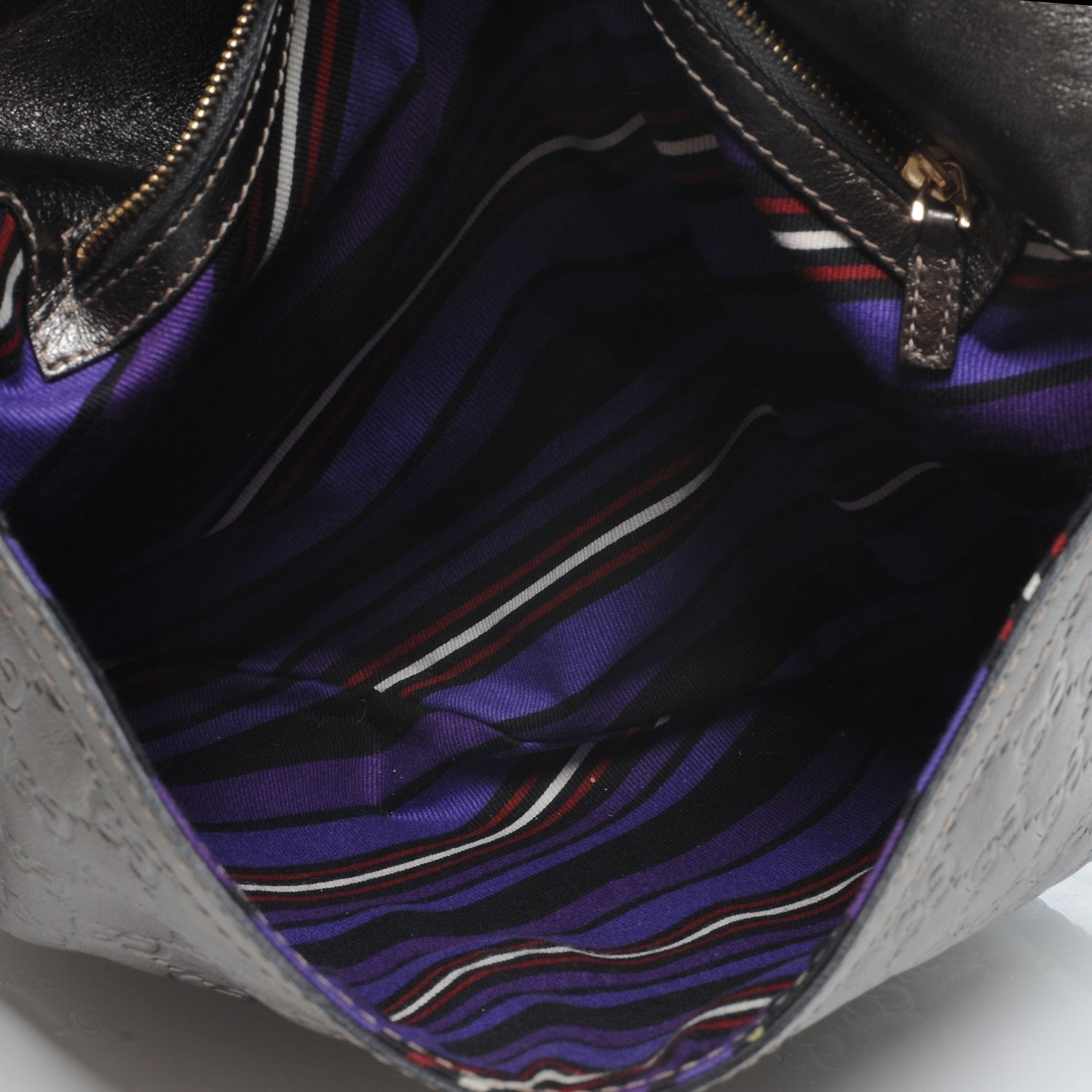 Gucci Guccissima Britt Tassel Shoulder Bag Gunmetal 7 of 7