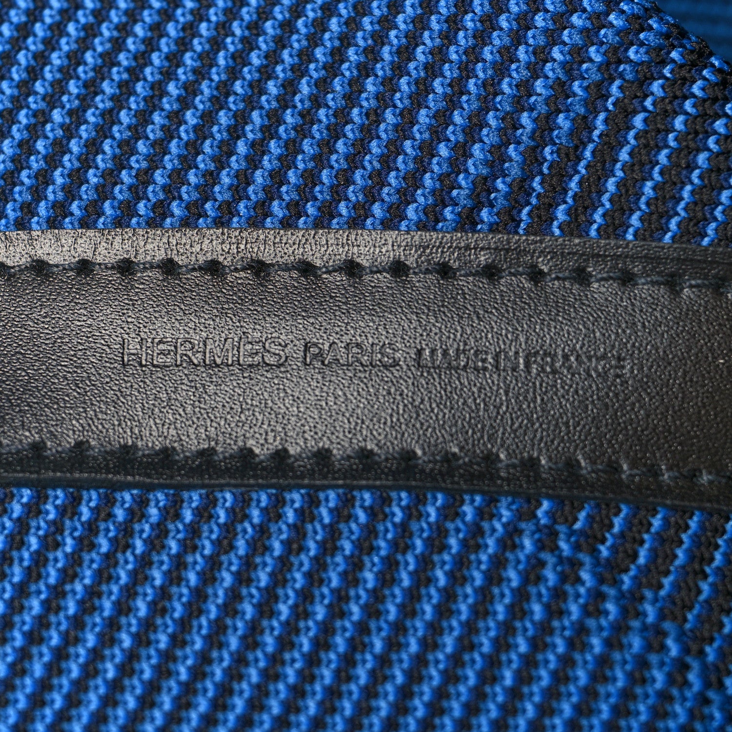Hermes Technical Mesh Hunter Calfskin Etriviere Dynamo Shoulder Bag MM Bleu Marine Black 6 of 9