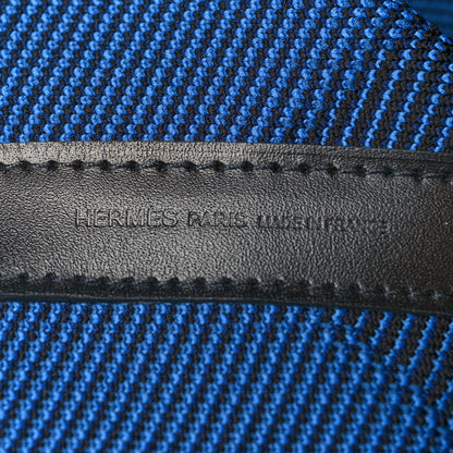 Hermes Technical Mesh Hunter Calfskin Etriviere Dynamo Shoulder Bag MM Bleu Marine Black 6 of 9