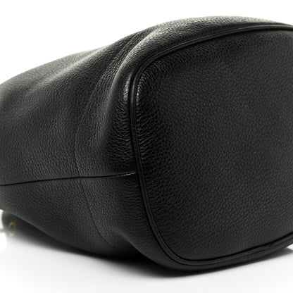 Prada Vitello Daino Drawstring Bucket Black 8 of 10