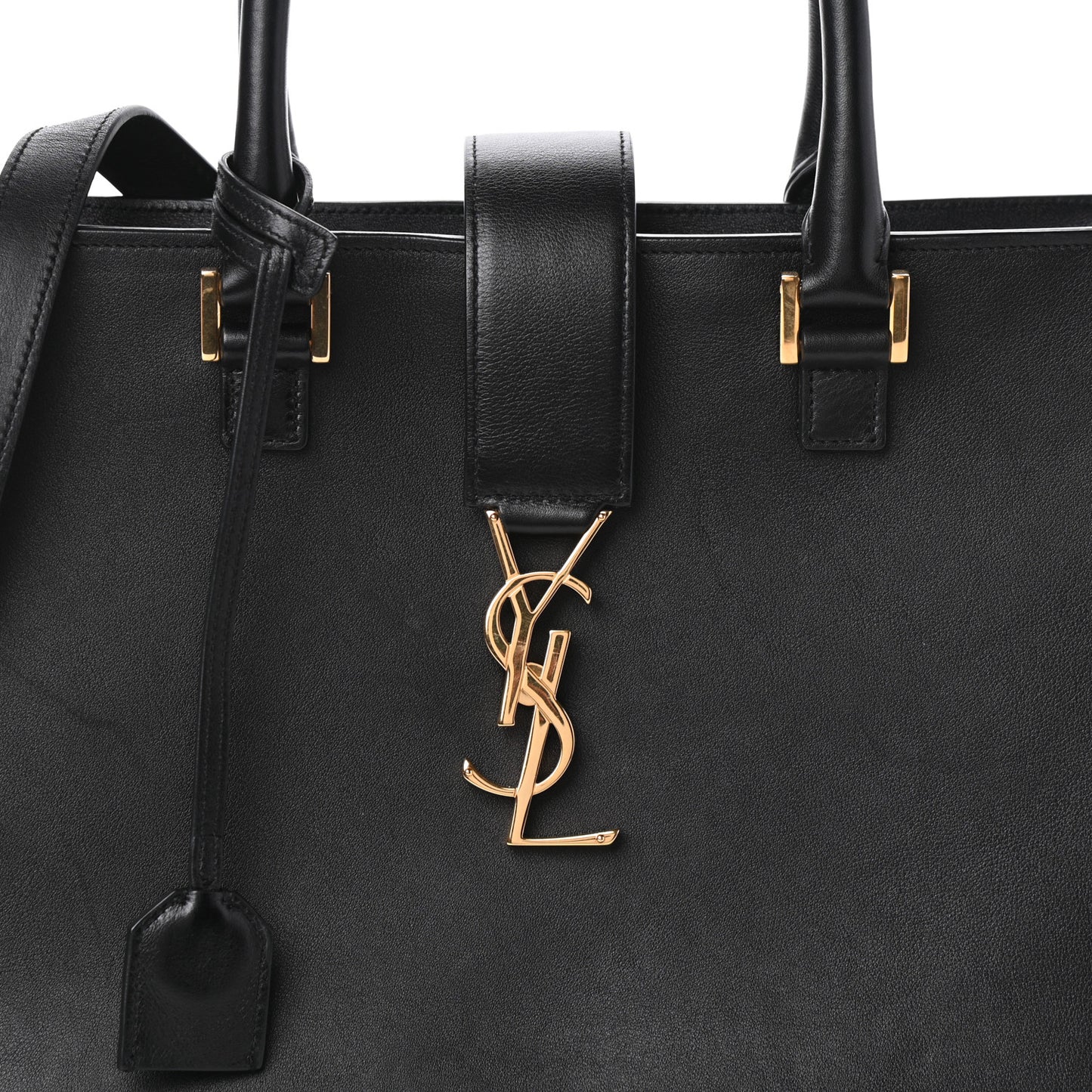 Smooth Calfskin Medium Monogram Cabas Black