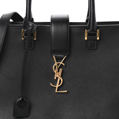 Saint Laurent Smooth Calfskin Medium Monogram Cabas Black 7 of 7