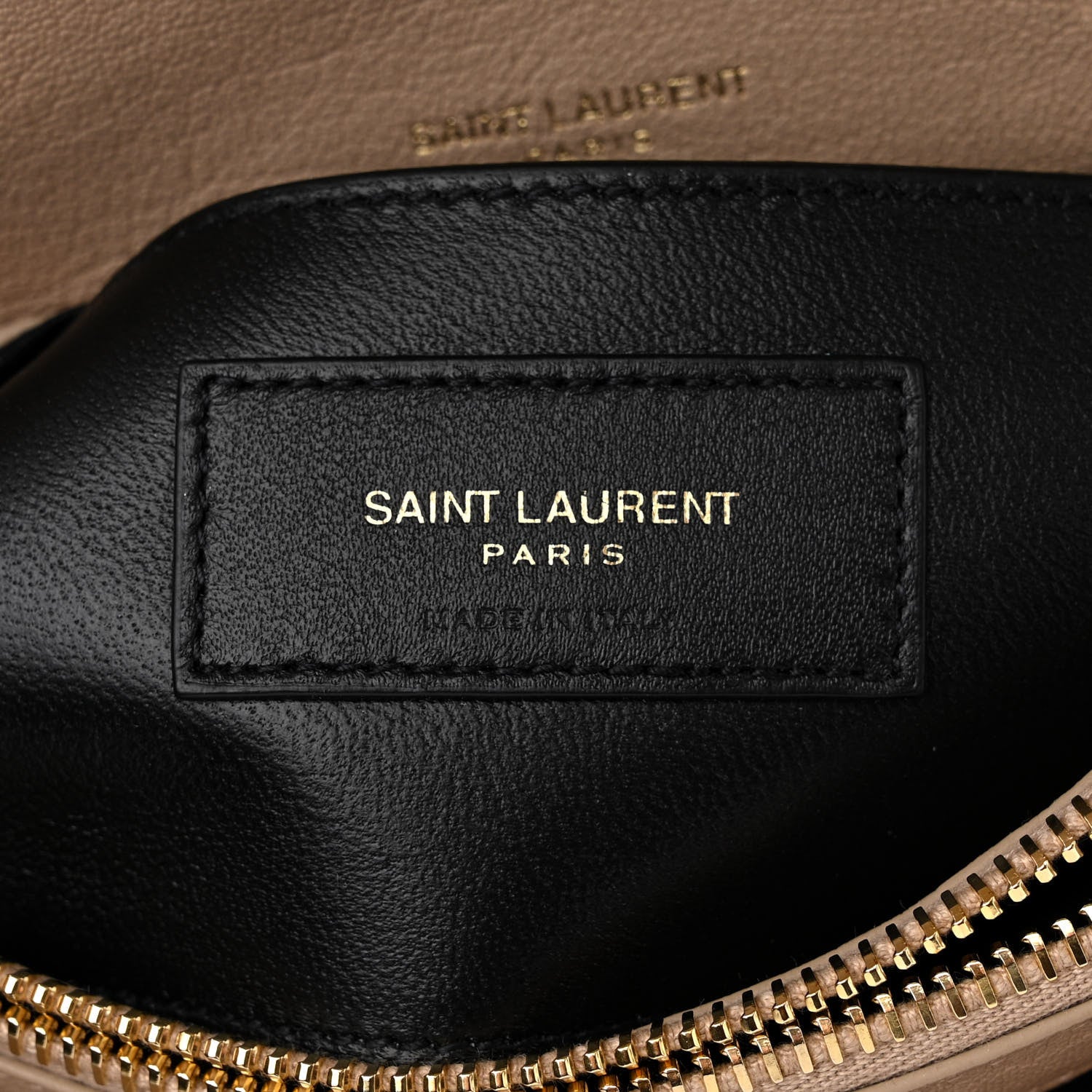 Saint Laurent Sheepskin Matelasse Chevron Monogram Medium College Bag Dark Beige 6 of 11