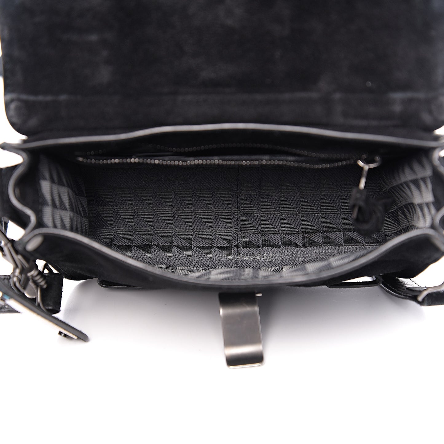 Suede PS1 Mini Pouch Messenger Bag Black
