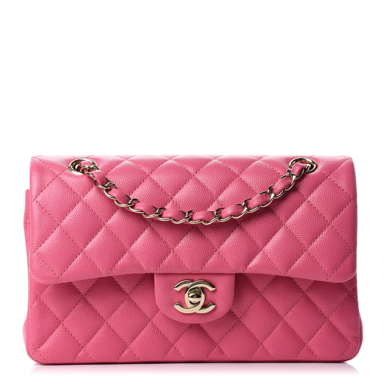 Chanel Caviar Quilted Small Double Flap Pink 1 of 11