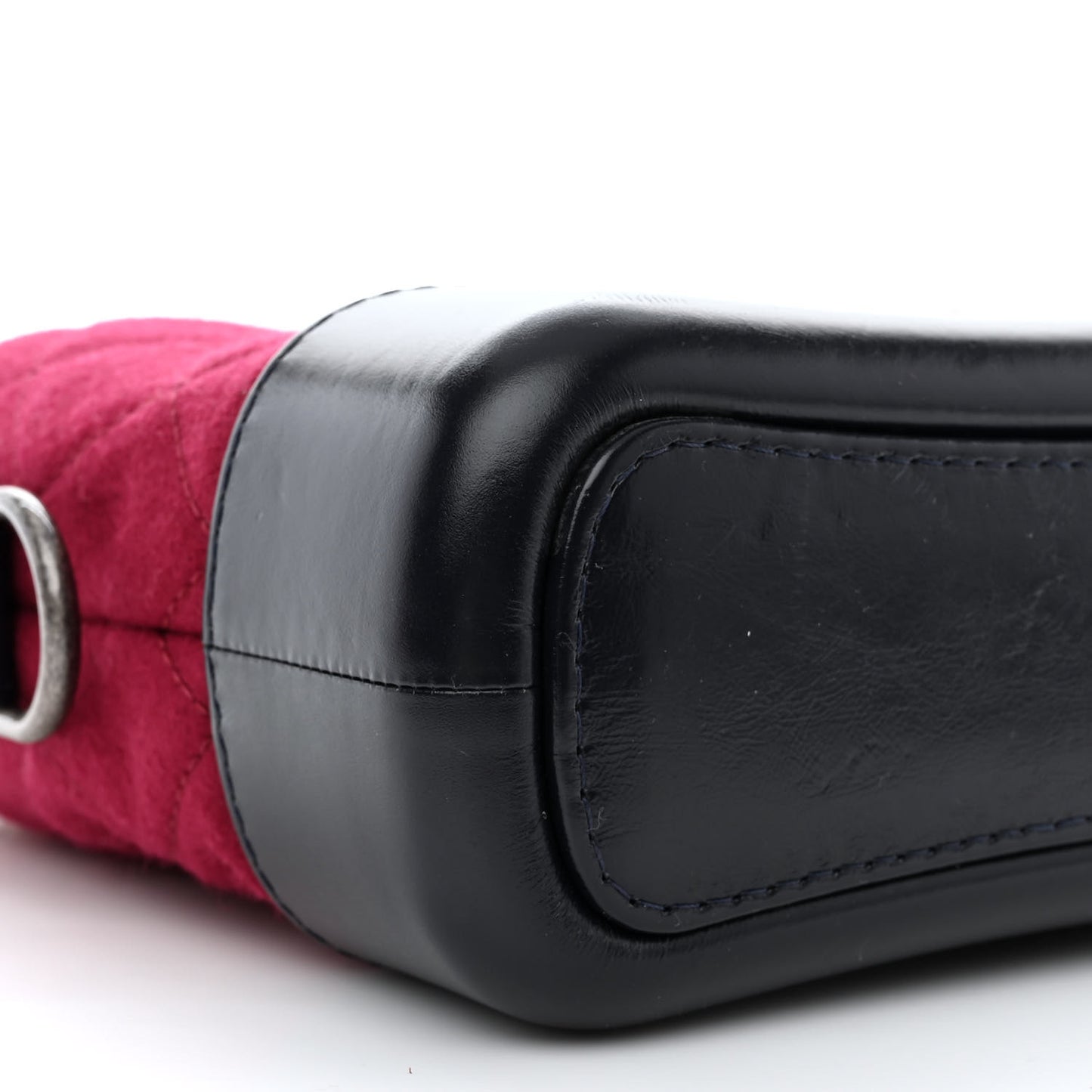 Wool Calfskin Quilted Small Gabrielle Hobo Red