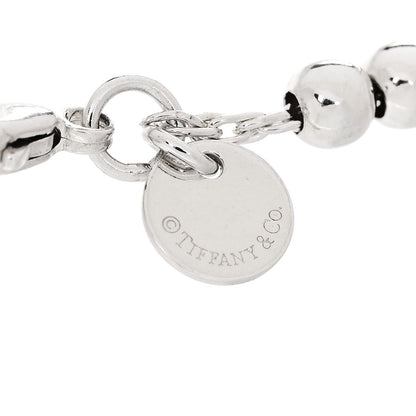 Tiffany Sterling Silver Enamel 4mm Return To Tiffany Heart Tag Bead Bracelet Blue 6 of 7