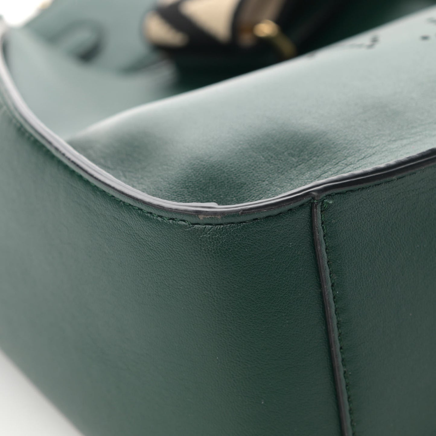 Eco Alter Nappa Perforated Logo Mini Crossbody Green