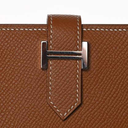 Hermes Epsom Bearn Card Holder Wallet Gold 8 of 14