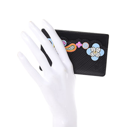 Louis Vuitton Epi Flower Remix Card Holder Black 2 of 6
