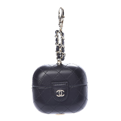 Chanel Lambskin Quilted Airpods Pro Case With Chain Black 1 of 4