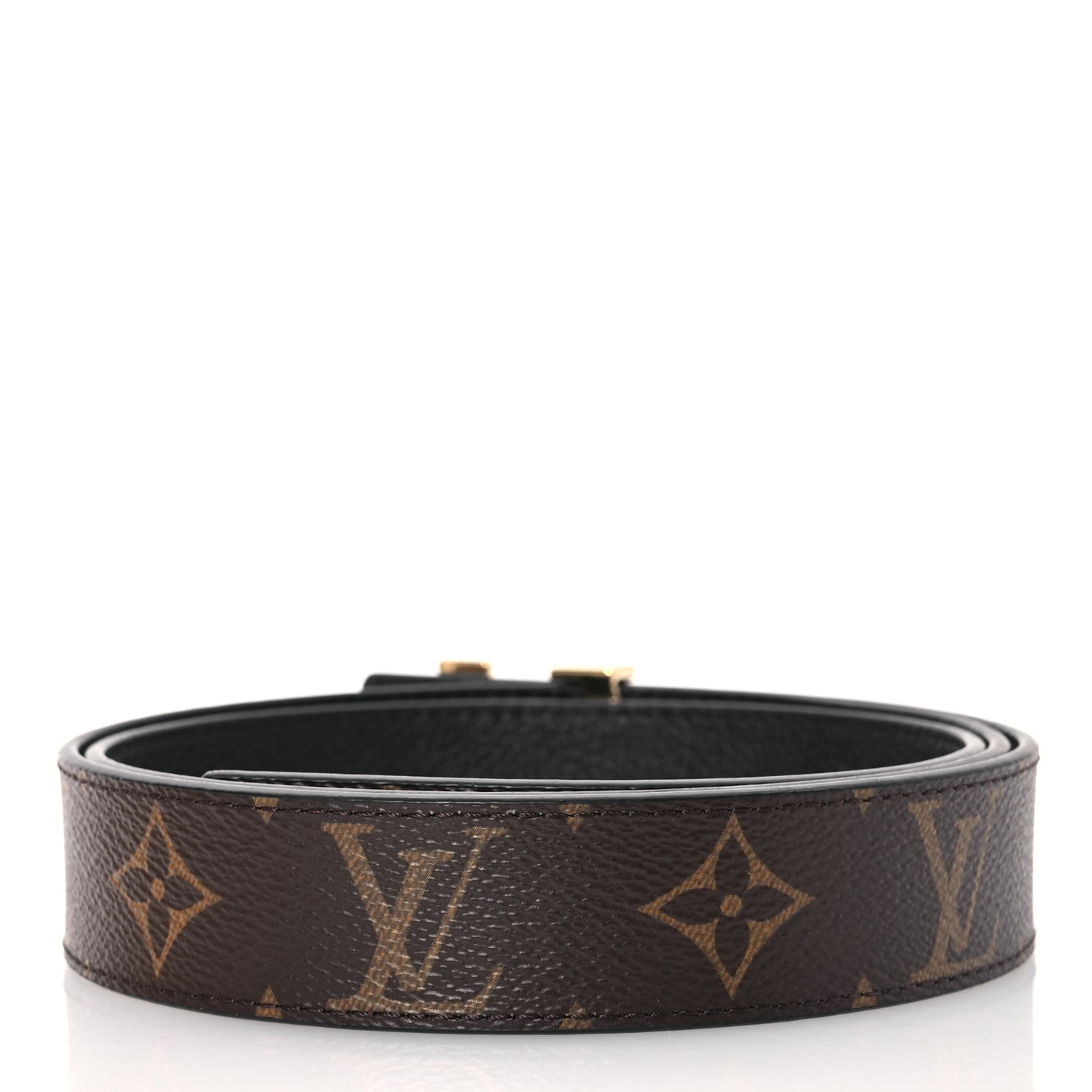 Calfskin Monogram 20mm LV Iconic Reversible Belt 95 38 Black