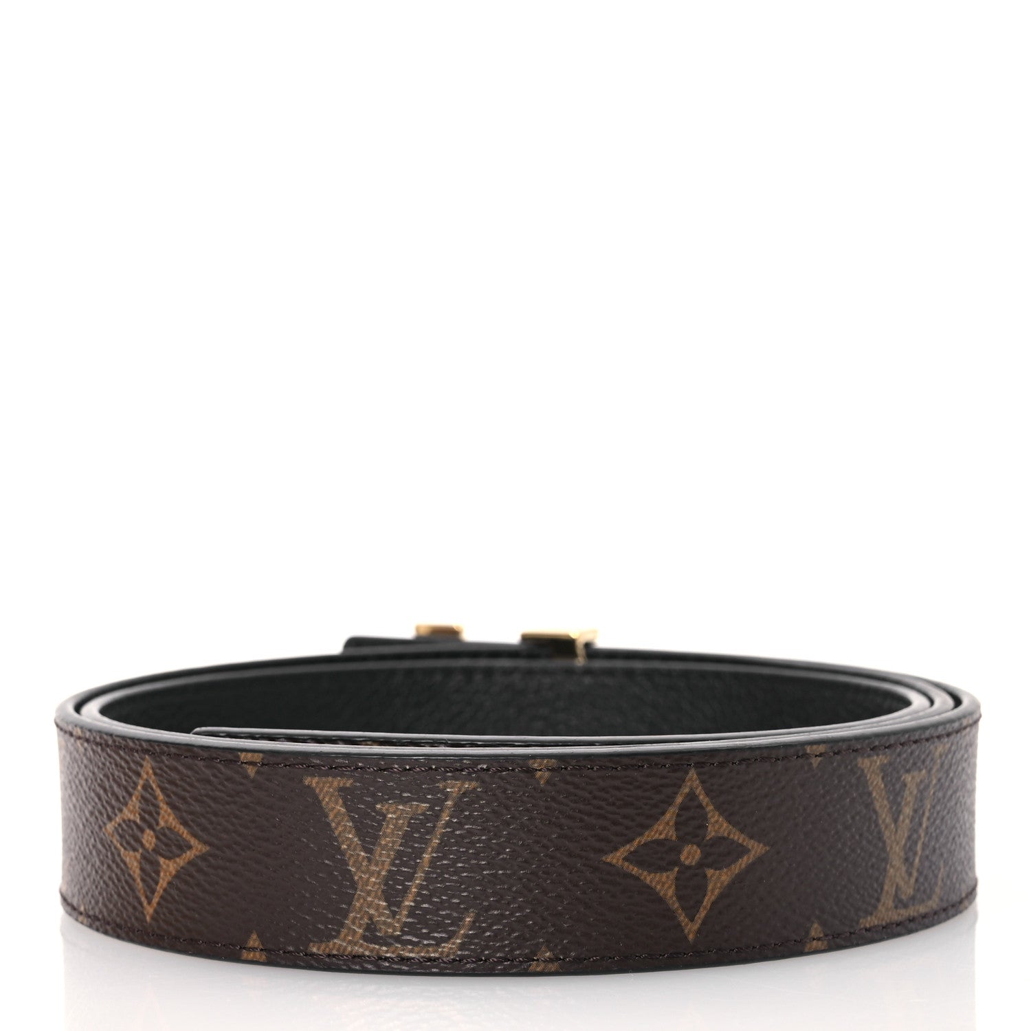 Louis Vuitton Calfskin Monogram 20mm LV Iconic Reversible Belt 95 38 Black 2 of 7