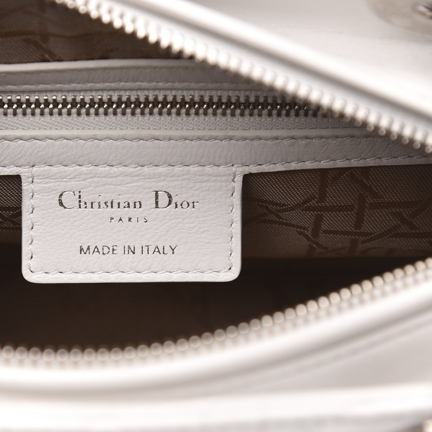 Lambskin Cannage Medium Lady Dior White
