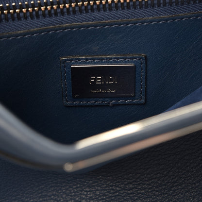 Fendi Calfskin Lace Up Medium Peekaboo Iconic Satchel Blue 8 of 13