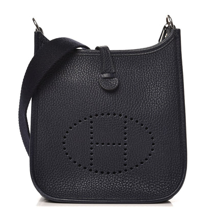 Hermes Taurillon Clemence Amazone Evelyne TPM Bleu Nuit Bleu Indigo 1 of 9