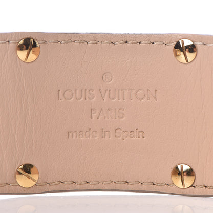 Louis Vuitton Calfskin So LV Cuff Bracelet 17 Beige 4 of 7