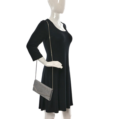 Jimmy Choo Glitter Emmie Clutch Silver 2 of 9