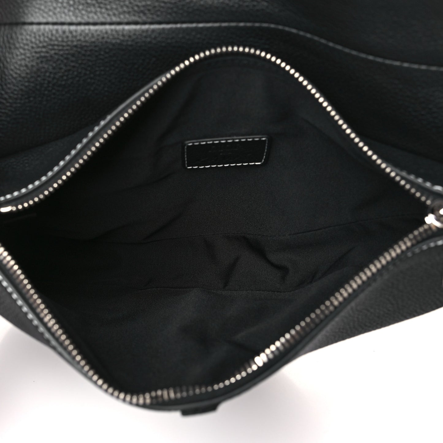 X KAWS Grained Calfskin Bee Saddle Bag Black