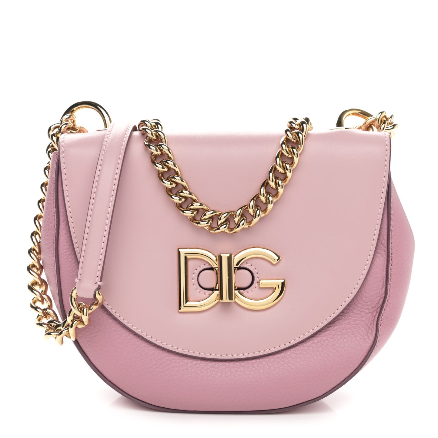 Calfskin Media Wifi Shoulder Bag Pink