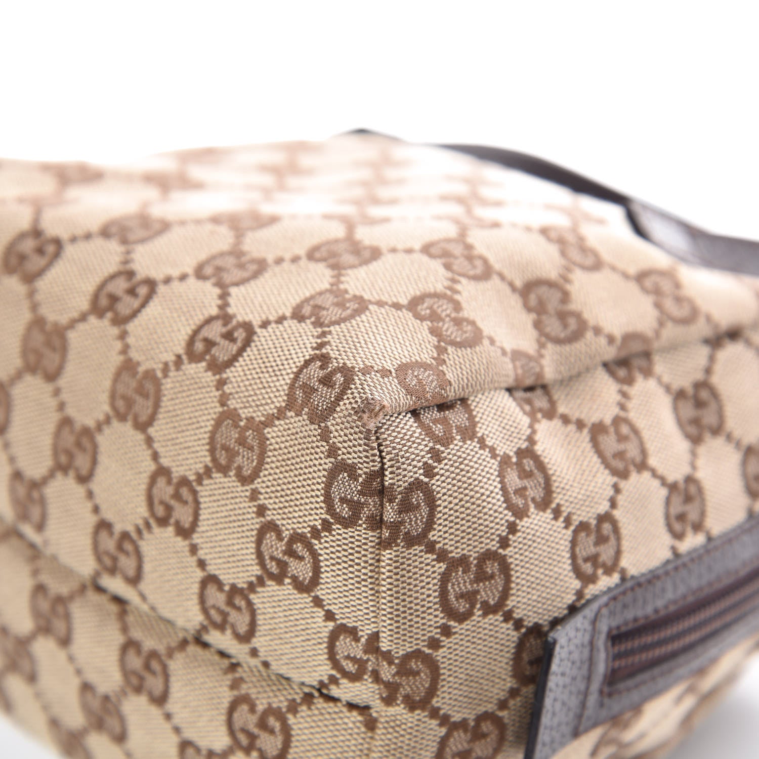 Gucci Monogram Calfskin Large Balthus Cosmetic Pouch Beige Ebony Cocoa 9 of 11