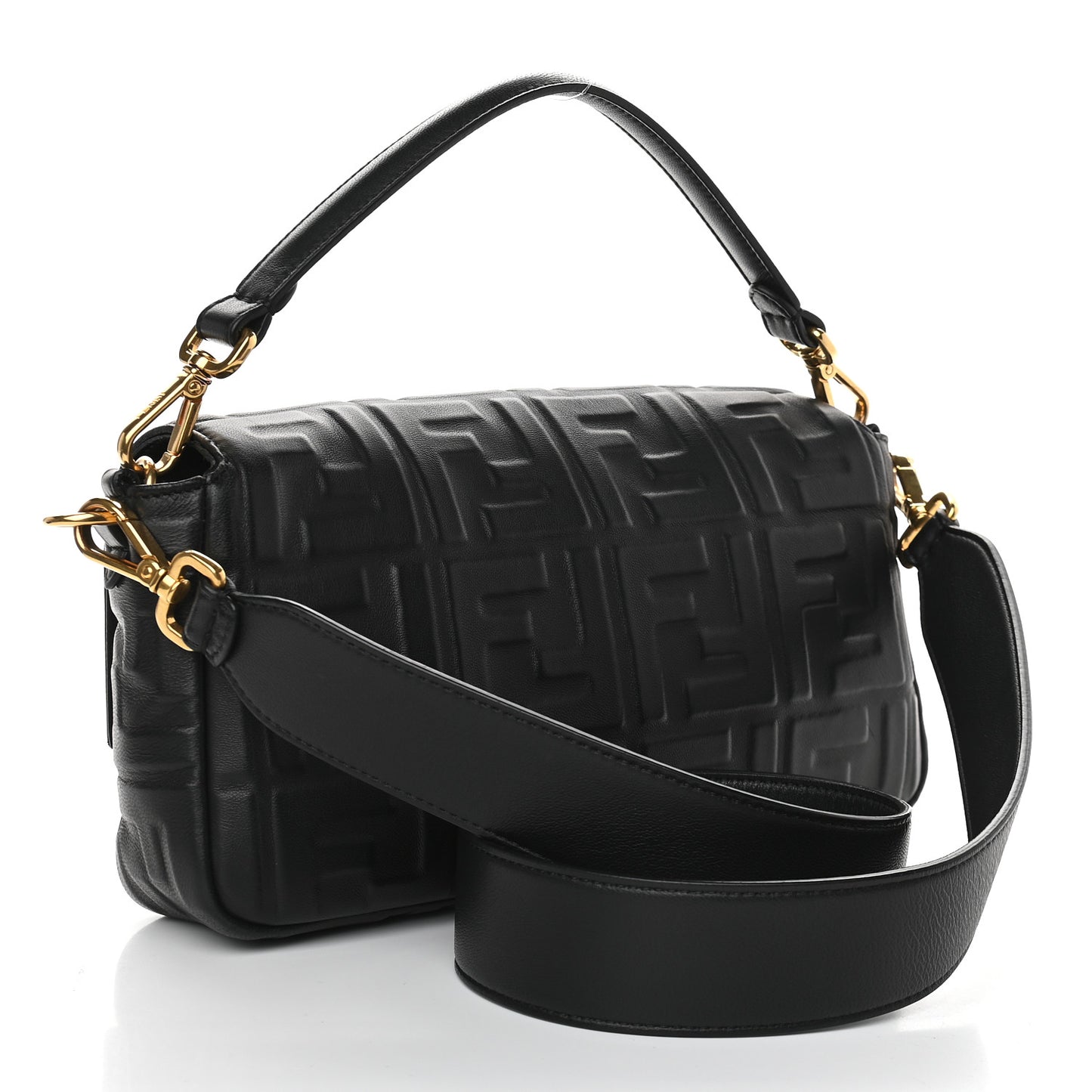 Nappa FF 1974 Embossed Baguette Black