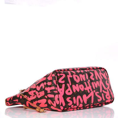 Louis Vuitton Monogram Graffiti Neverfull GM Fuchsia 4 of 19