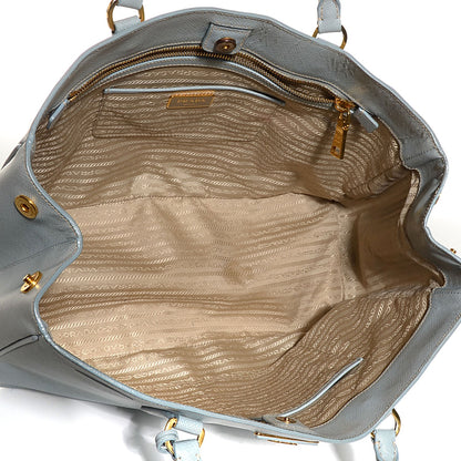 Prada Saffiano Lux Large Tote Lago 5 of 9