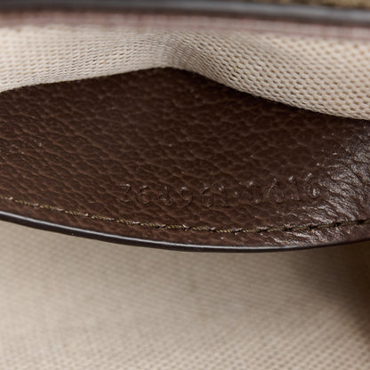 Gucci GG Supreme Monogram Textured Dollar Calfskin Web Mini Ophidia Envelope Shoulder Bag Beige Ebony 7 of 10