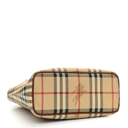 Burberry Haymarket Check Small Tote Brown 4 of 10