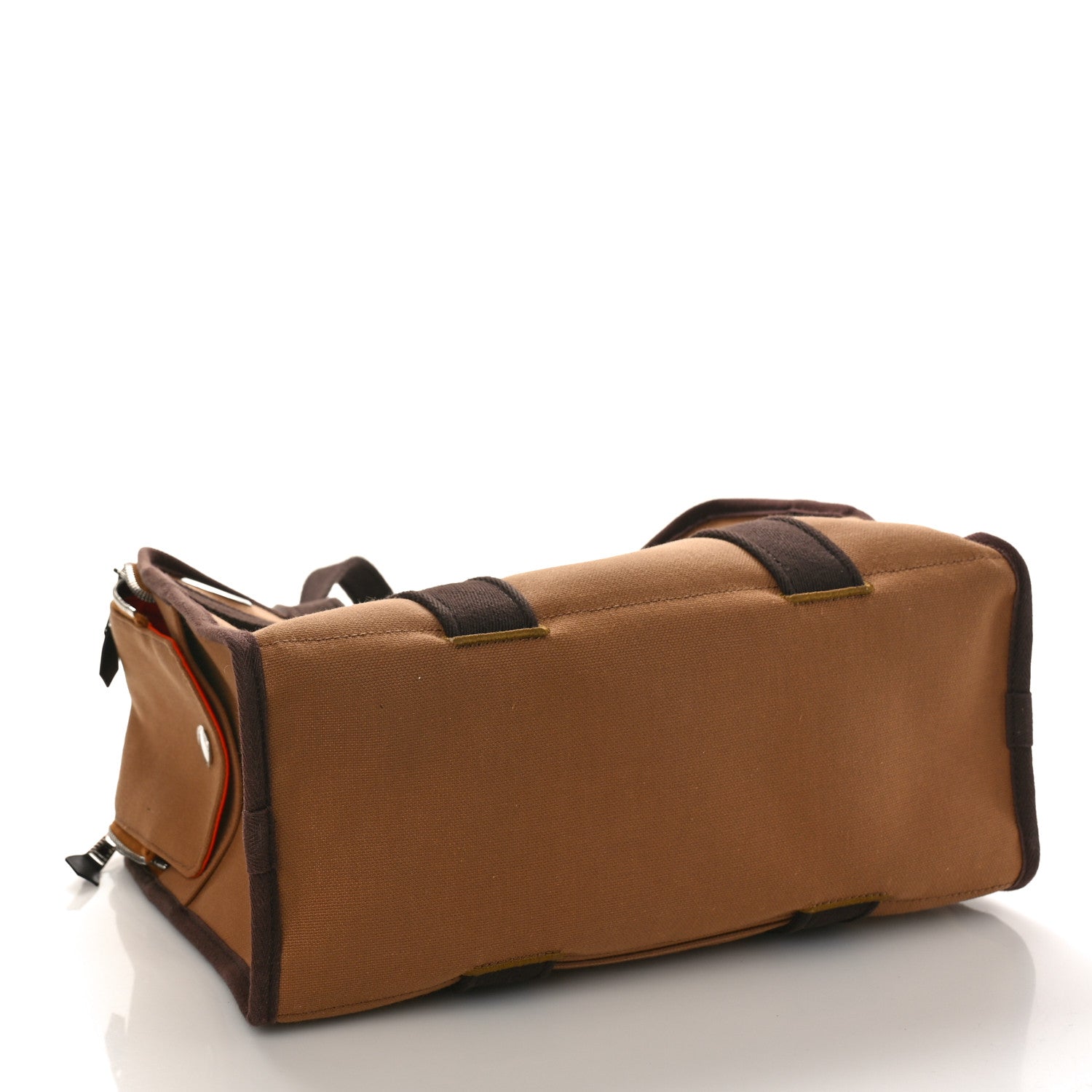 Hermes Polyamide Cotton Carrying Dog Bag Fauve Feu 4 of 8