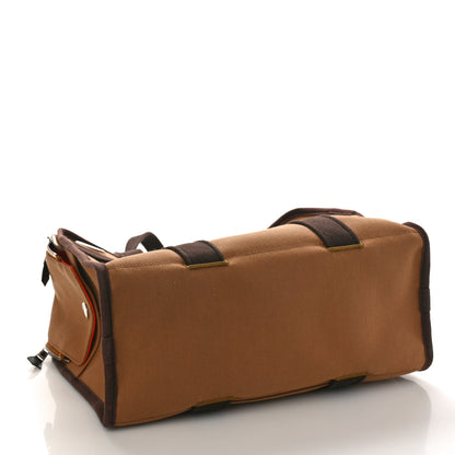 Hermes Polyamide Cotton Carrying Dog Bag Fauve Feu 4 of 8