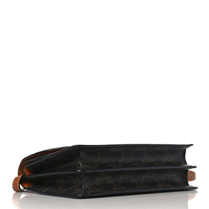 Celine Triomphe Canvas Lambskin Wallet On Strap Tan 4 of 11