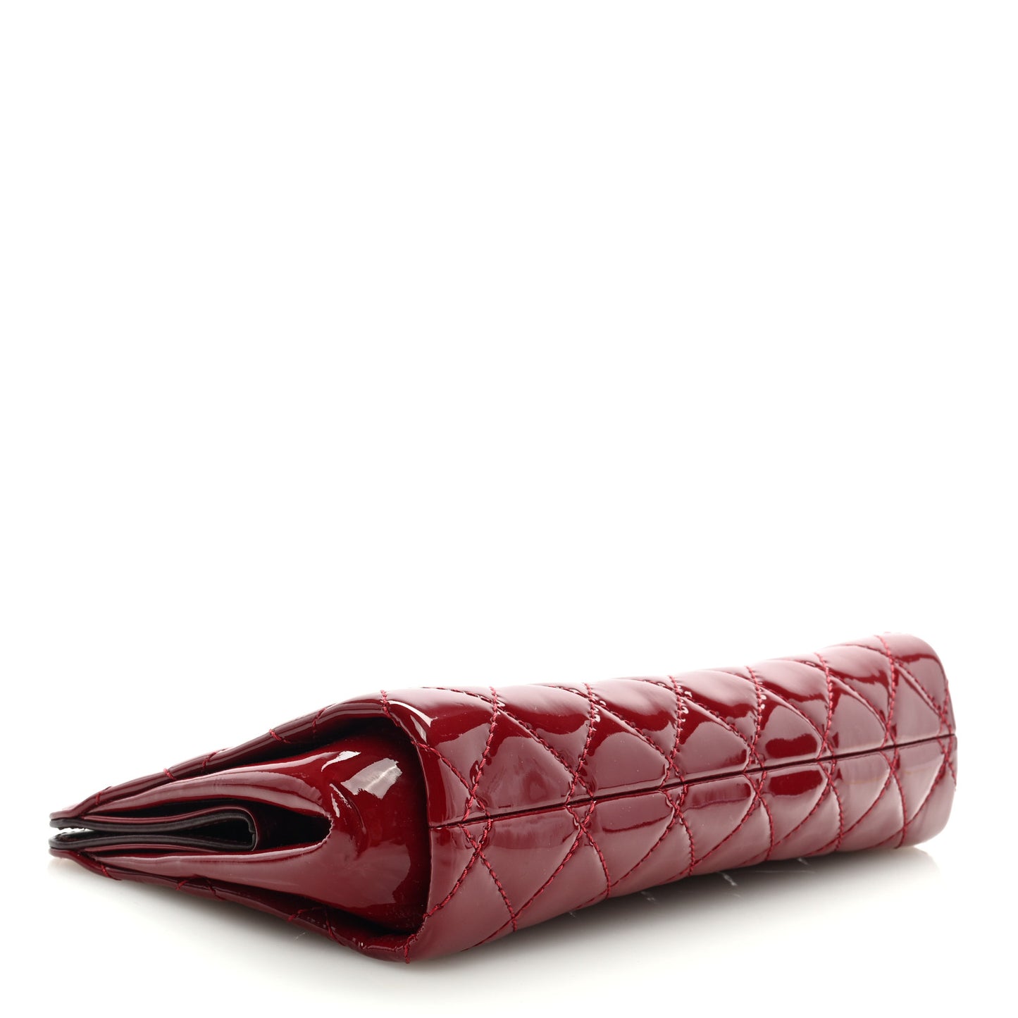 Patent CC Quilted Timeless Clutch Red