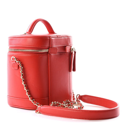 Chanel Lambskin Timeless Vanity Cosmetic Case Red 2 of 13