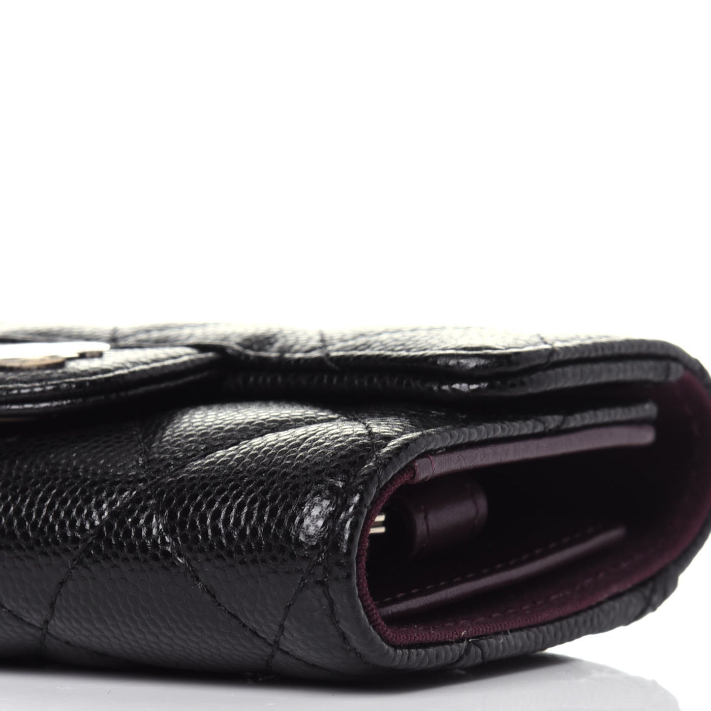 Caviar Quilted Classic 4 Key Holder Wallet Black