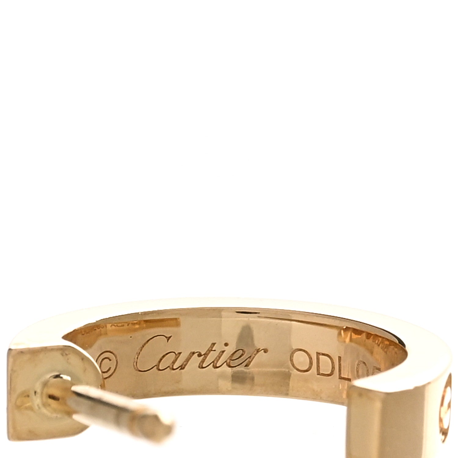 Cartier 18K Yellow Gold Small LOVE Hoop Earrings 4 of 5