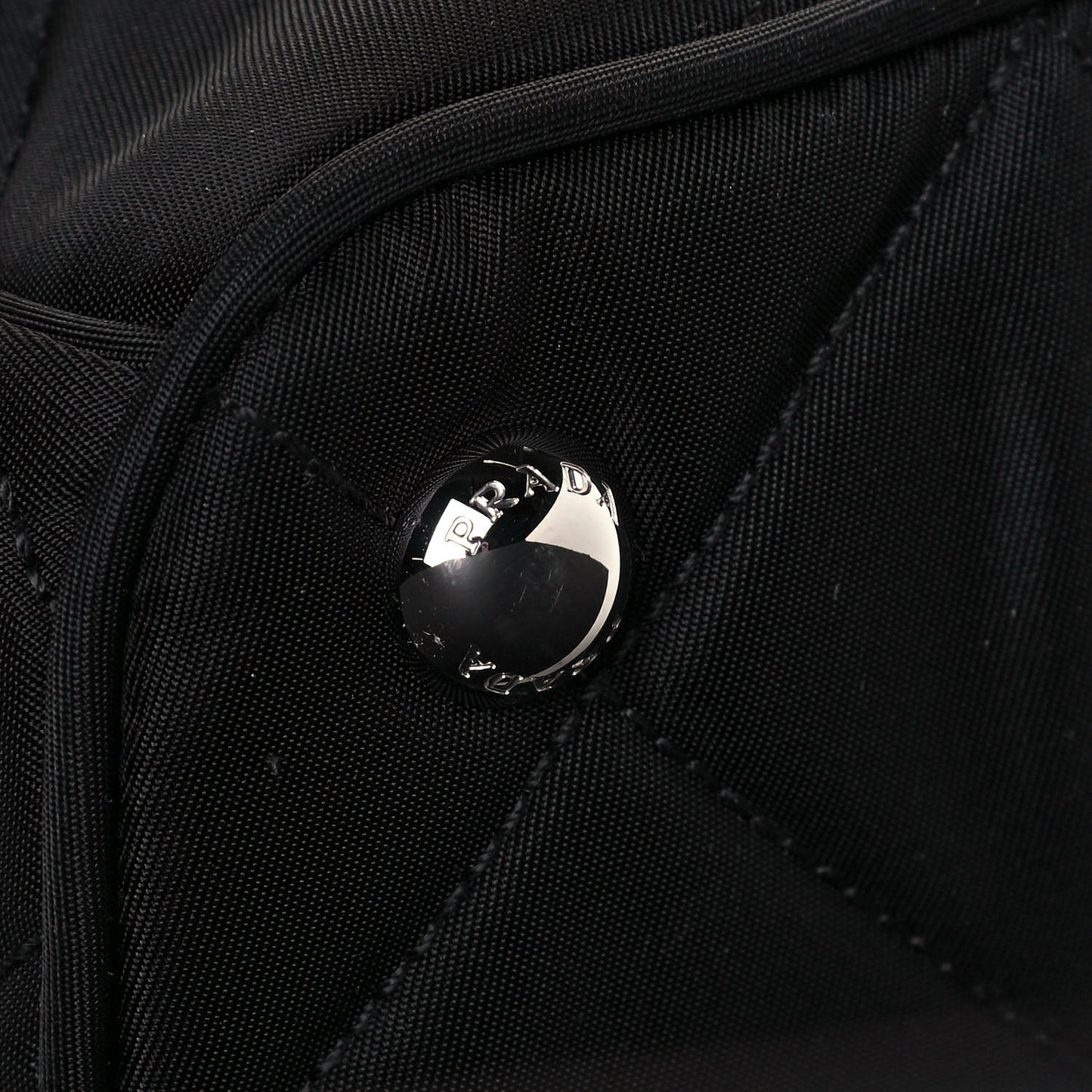Nylon Tessuto Impuntu Quilted Backpack Black