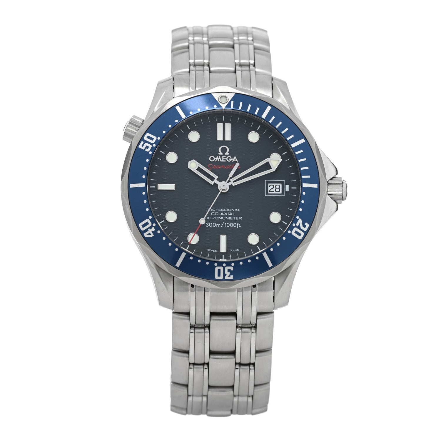 Omega Stainless Steel 41mm Seamaster Diver 300M James Bond Co-Axial Master Chronometer Automatic Watch Blue 2220.80.00 1 of 4