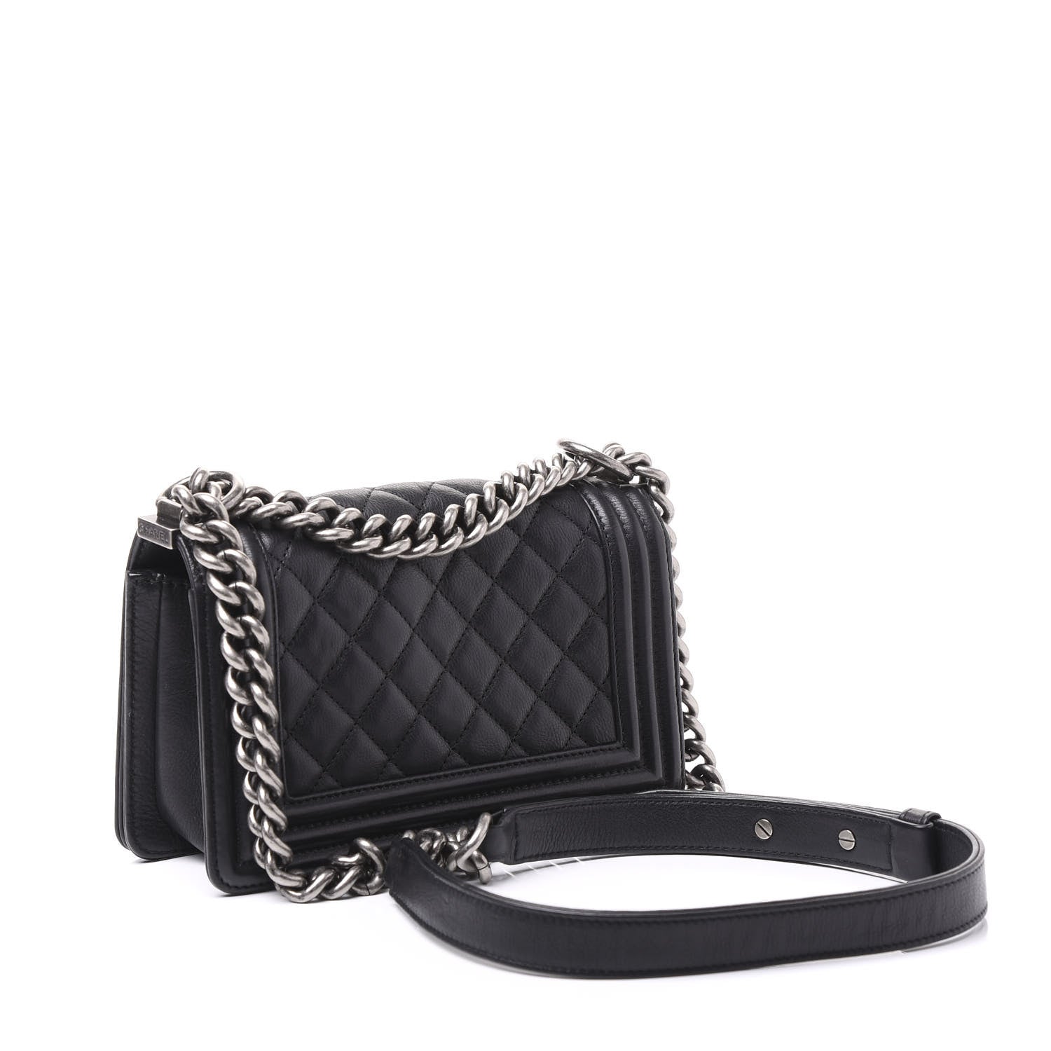 Chanel Calfskin Quilted Small Boy Flap Black 2 of 14