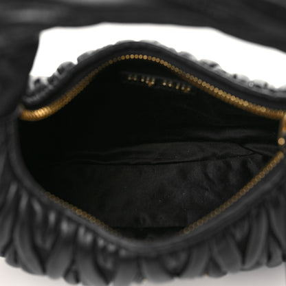 Miu Miu Nappa Matelasse Mini Wander Hobo Black 4 of 6