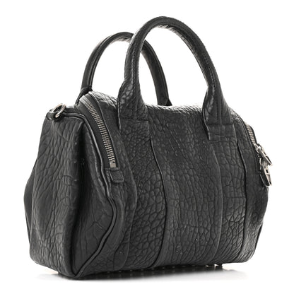Alexander Wang Pebbled Lambskin Rocco Black Silver Hardware 3 of 12