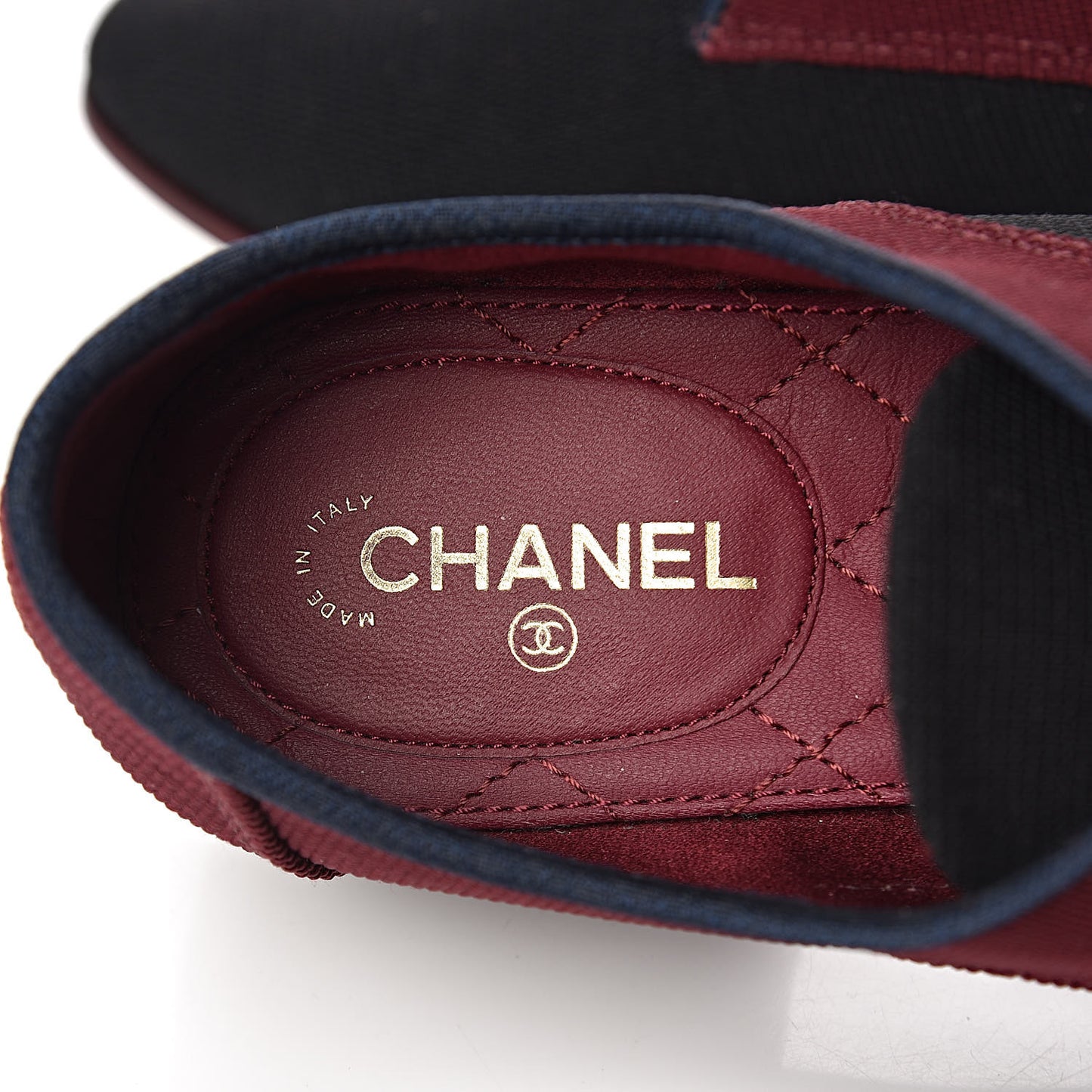Fabric Lace Up CC Oxfords 36.5 Burgundy Black