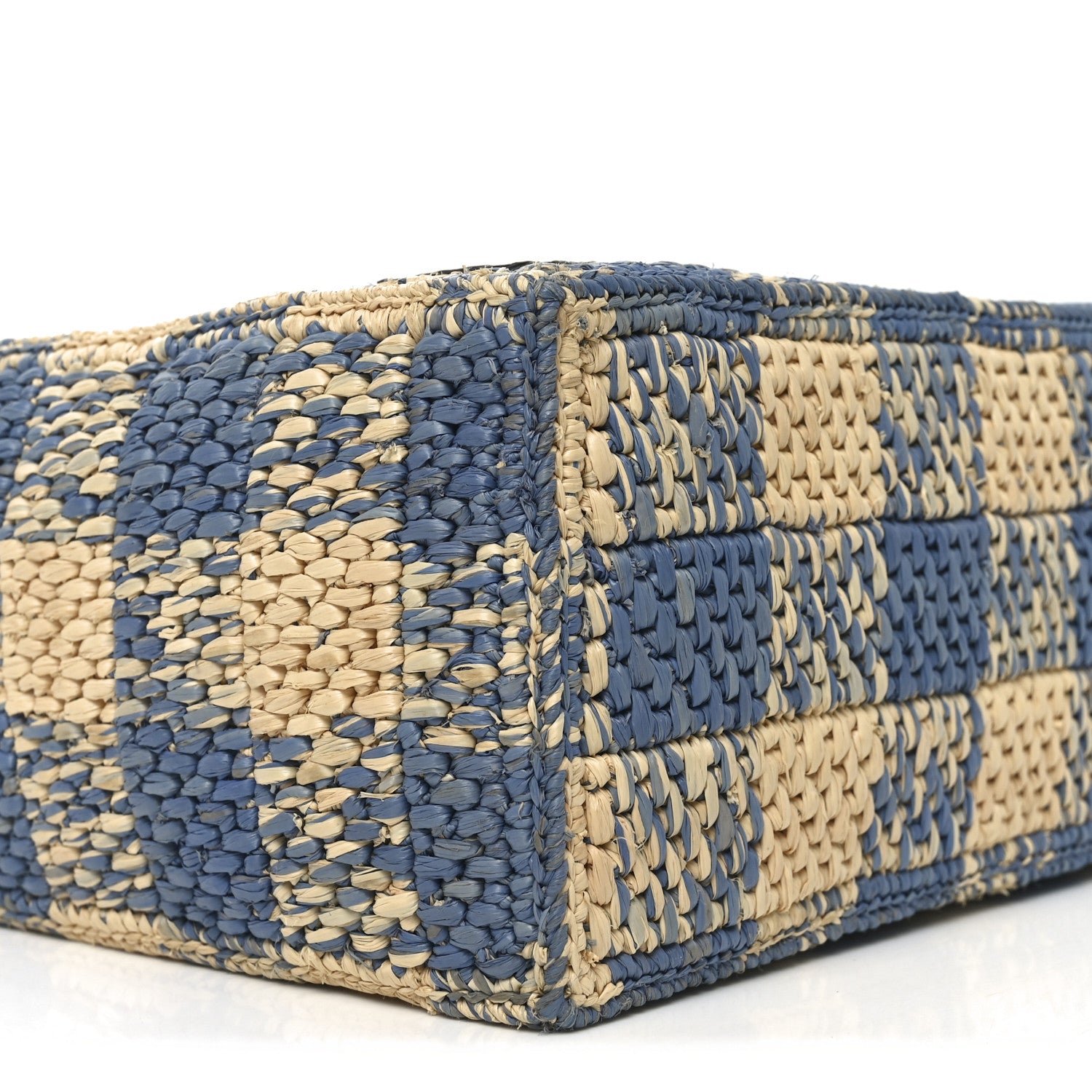 Loewe X PAULA'S IBIZA Raffia Small Font Tote Natural Light Blue 8 of 9