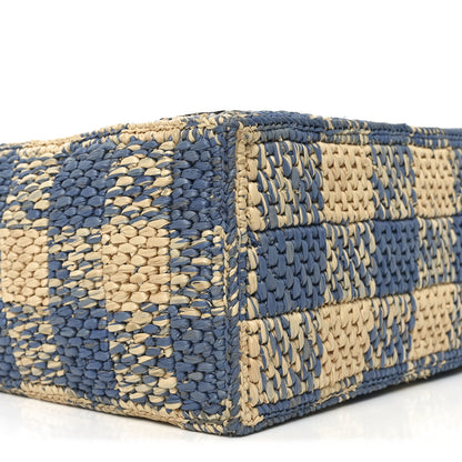 Loewe X PAULA'S IBIZA Raffia Small Font Tote Natural Light Blue 8 of 9