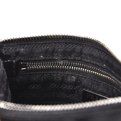 Prada Saffiano Vernice Crystal Studded Clutch Wristlet Black 6 of 8