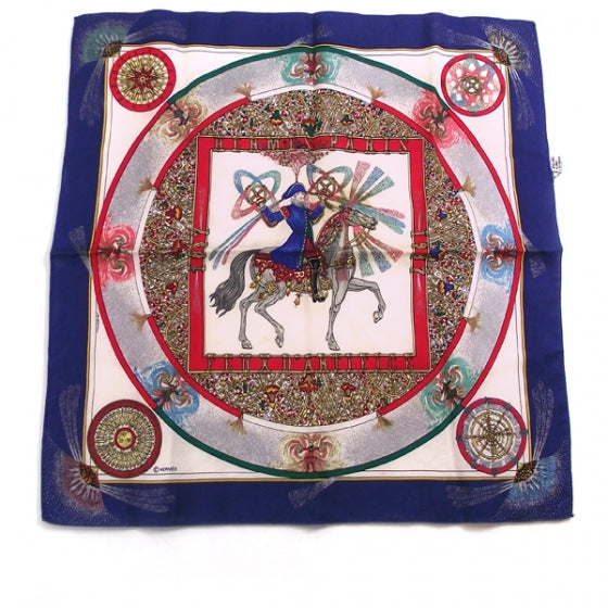 Silk Vintage Equestrian Pocket Square