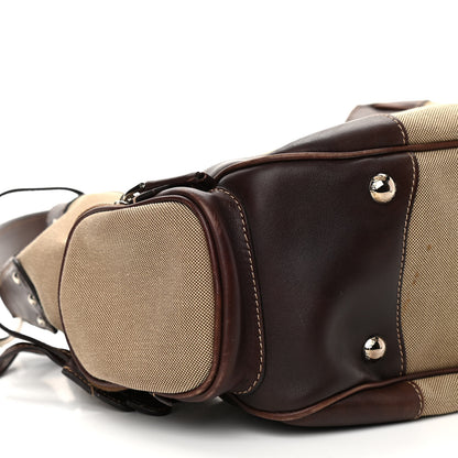 Prada Jacquard Logo Hobo Corda Bruciato 10 of 17